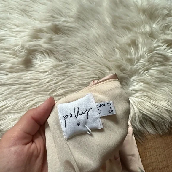 PRINCESS POLLY Sunshowers Mini Dress Beige - Picture 4 of 4